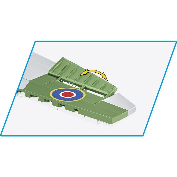 COBI - Kit Construction Spitfire MK.XVI Bubbletop 152 Pièces - Avion Militaire WWII 1:48 - À Partir De 6 Ans